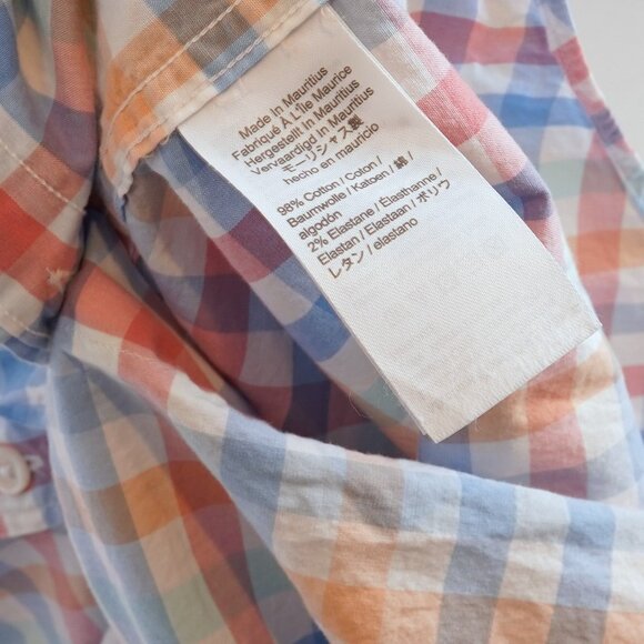 J Crew Oxford Gingham Plaid Check Button Down Long Sleeve - Large - Picture 4 of 5